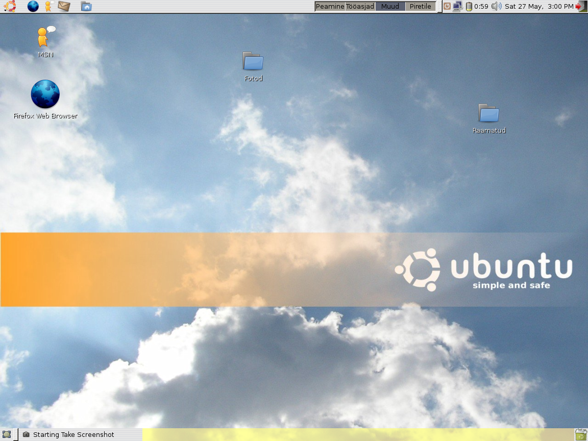 Minu uue Ubuntu töölaud