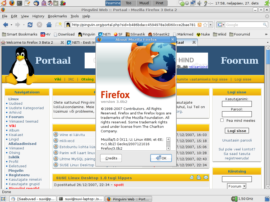 Firefox 3.0 beta 2 testimine
