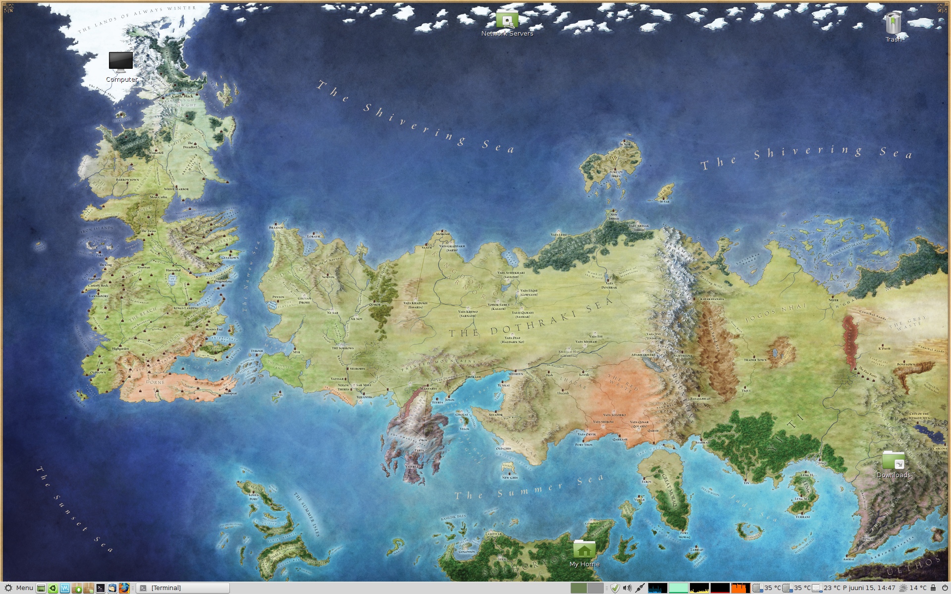 GOT maailma taustapilt - Linux Mint 17 (Qiana) LTS