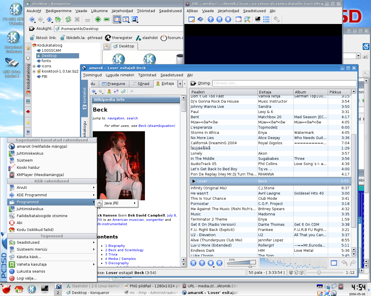 PC-BSD 1.1 versiooni pilt