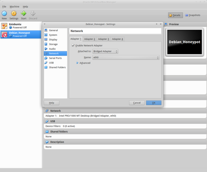 Virtualbox ja virtuaalse arvuti/serveri lisamine kohalikku arvutivõrku