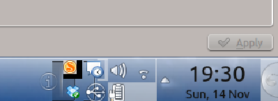 system tray