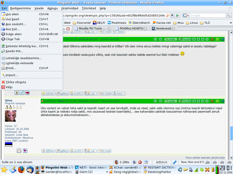 Firefox 20% tõlgitult Firefox 20% tõlgitult