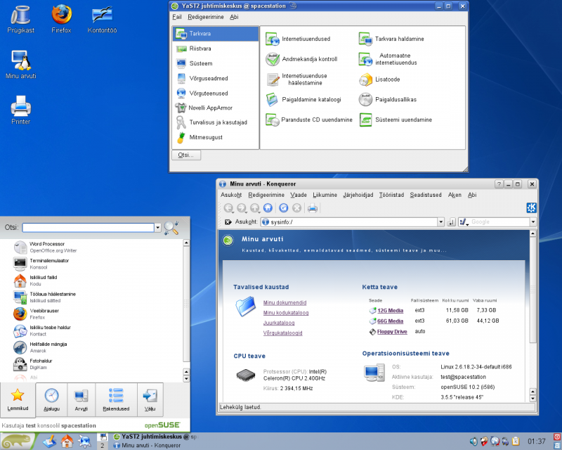 openSUSE 10.2 töölaud openSUSE 10.2 töölaud