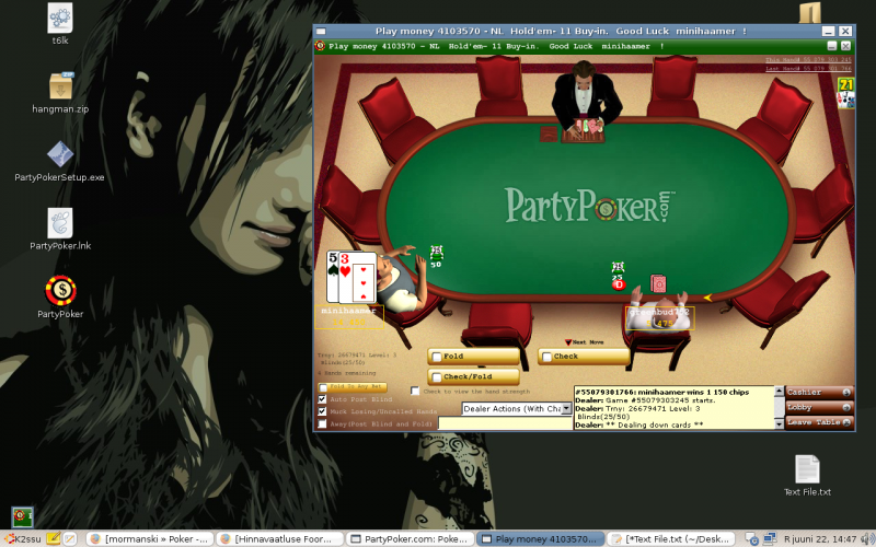 Party Poker + wine Party Poker + wine